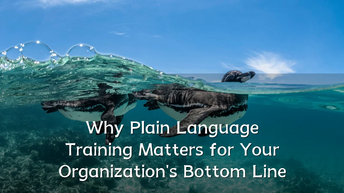 Why Plain Language Training Matters for Your Organization's Bottom Line