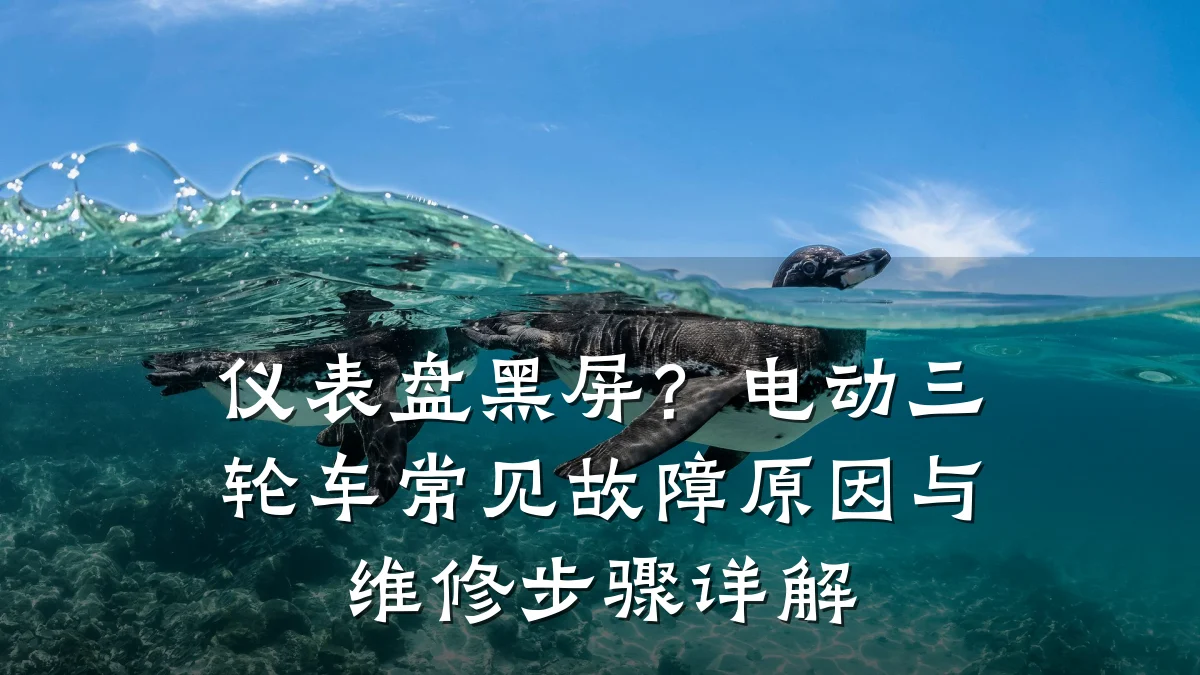 仪表盘黑屏?电动三轮车常见故障原因与维修步骤详解