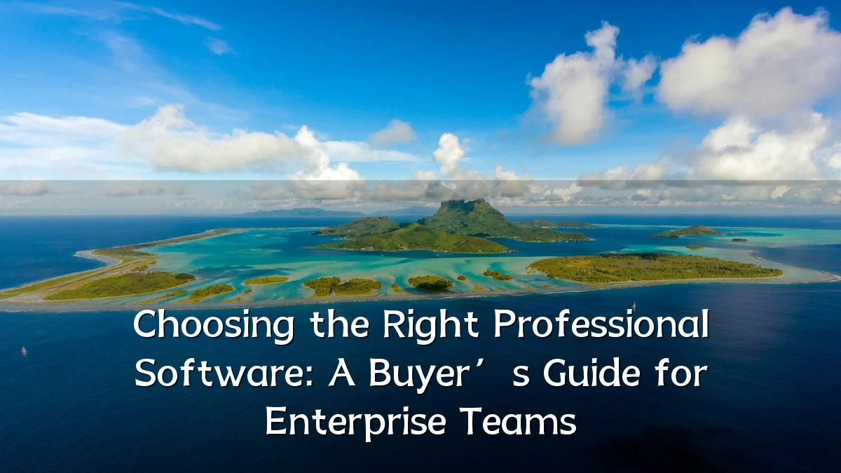 Choosing the Right Professional Software: A Buyer’s Guide for Enterprise Teams