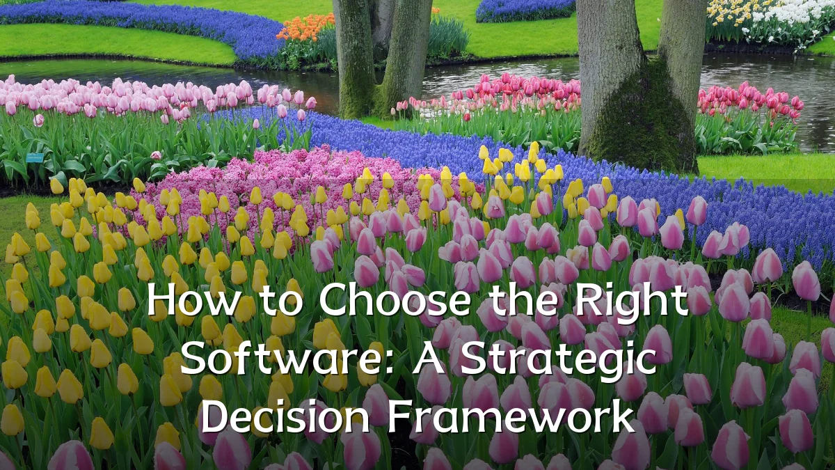 How to Choose the Right Software: A Strategic Decision Framework