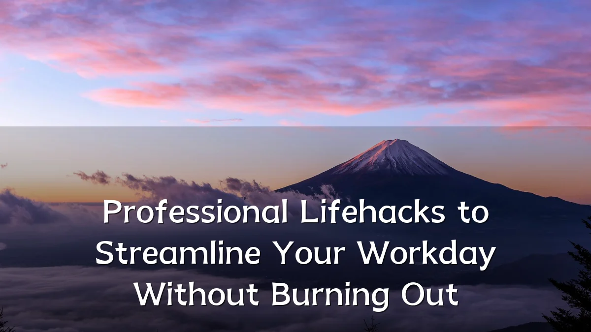 Professional Lifehacks to Streamline Your Workday Without Burning Out