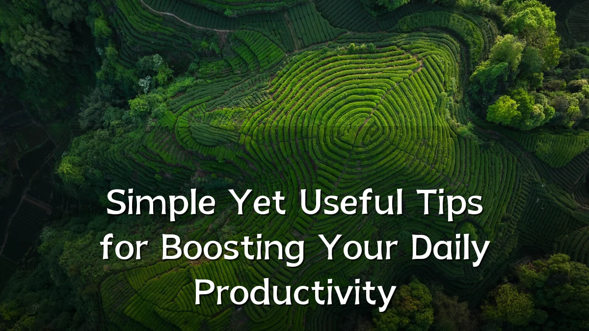 Simple Yet Useful Tips for Boosting Your Daily Productivity