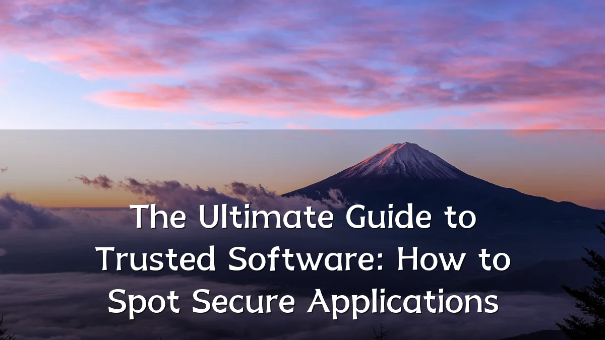 The Ultimate Guide to Trusted Software: How to Spot Secure Applications