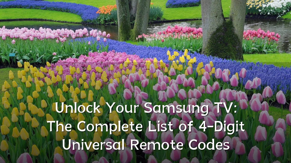Unlock Your Samsung TV: The Complete List of 4-Digit Universal Remote Codes